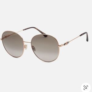 NWT Jimmy Choo Birdie/S sunglasses in hold Havana frame and brown gradient lense